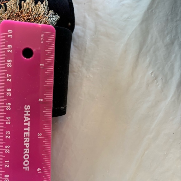 Toms Kelsey ankle boots Black graphic floral rounded toe wedge SZ 8 NWOT - Picture 12 of 14